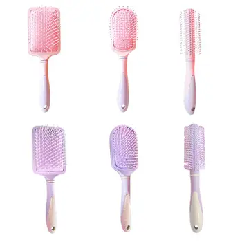 

Wheat Straw Plastic Curly Straight Hair Scalp Massage Comb Candy Color Air Cushion Anti-Static Hairbrush Salon Hairdressing