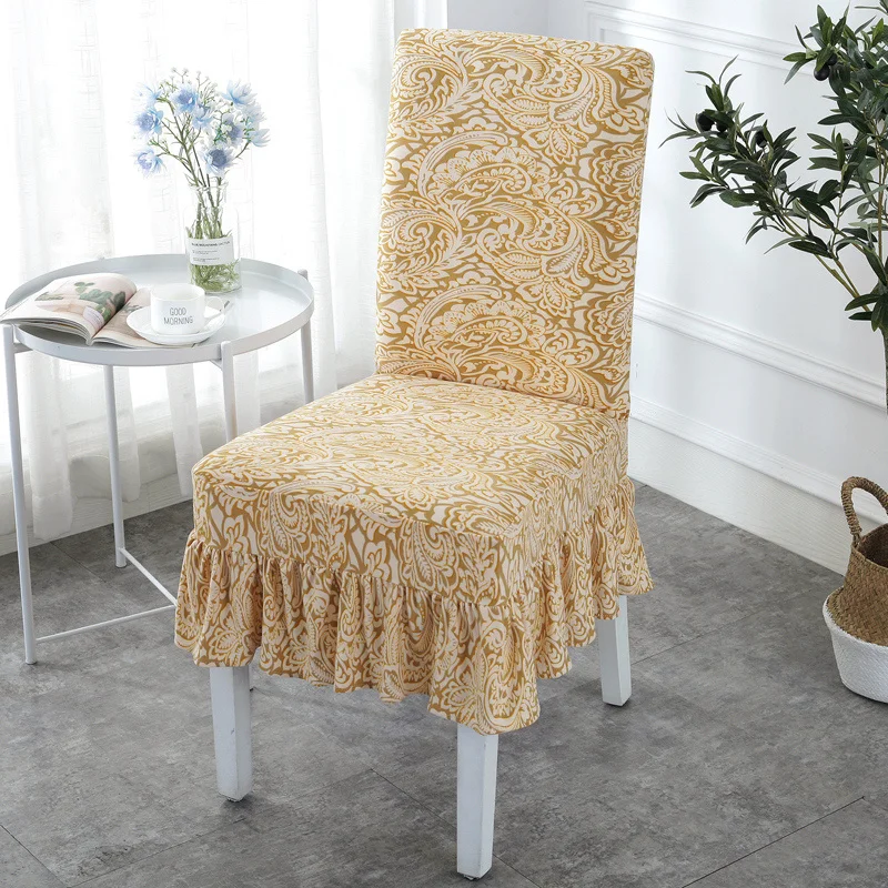 

Knitted Minimalist Dining Chair Cover with Flexible Universal Bench Cover Table Chair Cover Cushion Cloth for Living Room