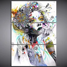 3 шт. женские картины на холсте с цветочным принтом|living room wall art|wall