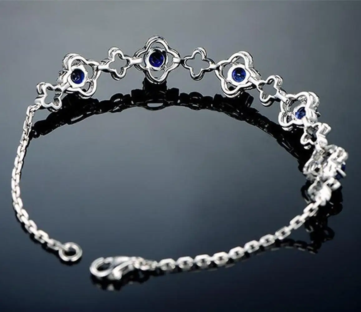 Sangdo женщина девушка мода изысканный браслет элегантный моделирование Ocean Blue Crystal