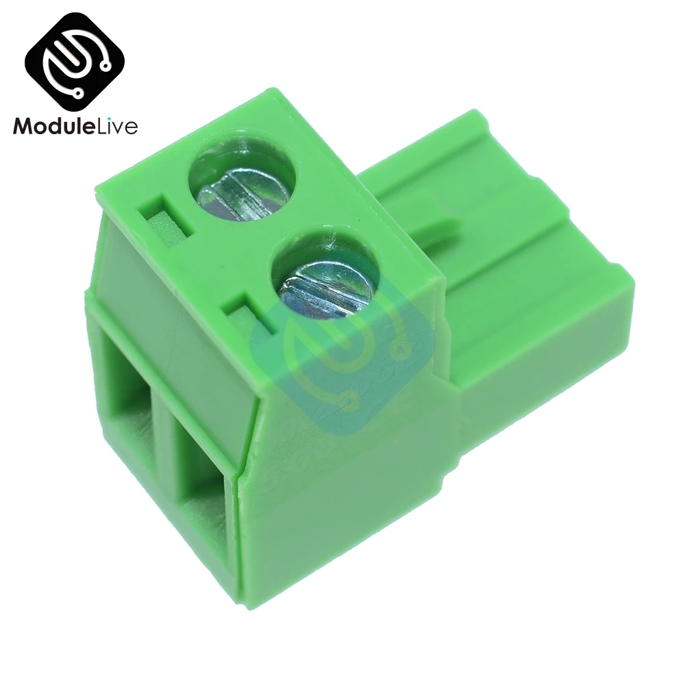 5Pcs KF2EDGK KF-2P 2Pin Right-Angle Plug-in Terminal Connector 5.08mm Pitch