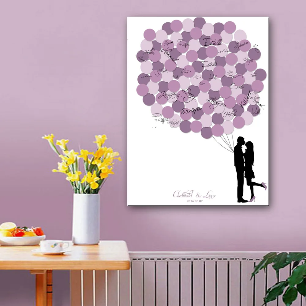 Guest Signature Party Gift Wedding Canvas Signing Board Canvas Painting