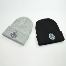 Хип Горячая шапка горнолыжные шапки Рик шапочки Рик и шапка Морти эластичная 3D вышивка теплые зимние унисекс вязанные шапочки Skullies