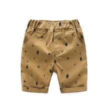 Шорты для маленьких мальчиков детские хлопковые повседневные пляжные шорты От 2 до 8 лет Для мальчиков ясельного возраста летняя одежда шорты костюм Костюмы dropshipping продвижение