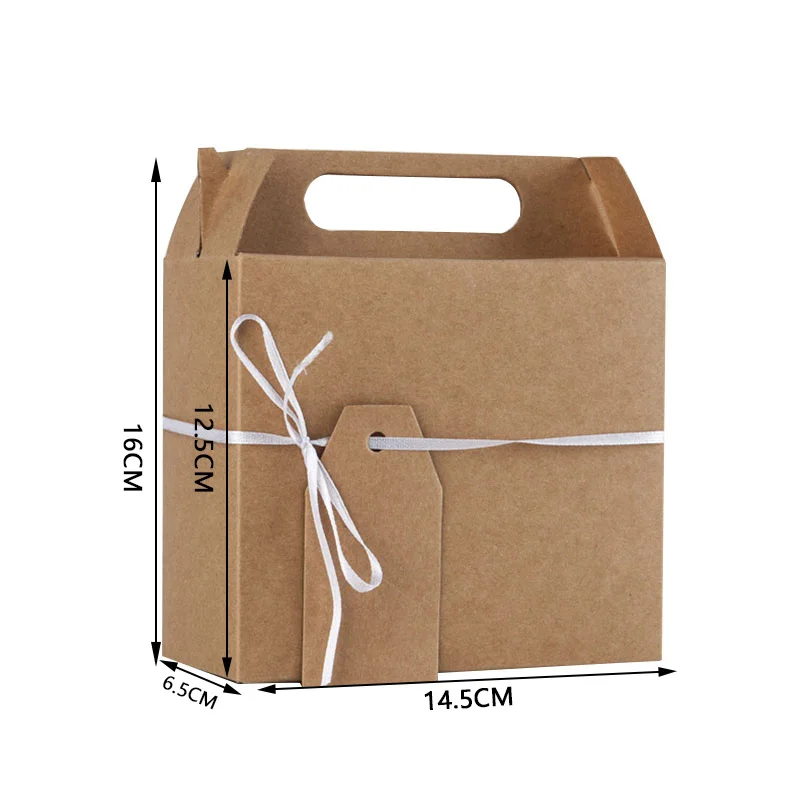 

Environmental Kraft Paper Supplies Wedding Gift Box Party Gift European kraft Paper Large Size Hand Gift Rectangular Box
