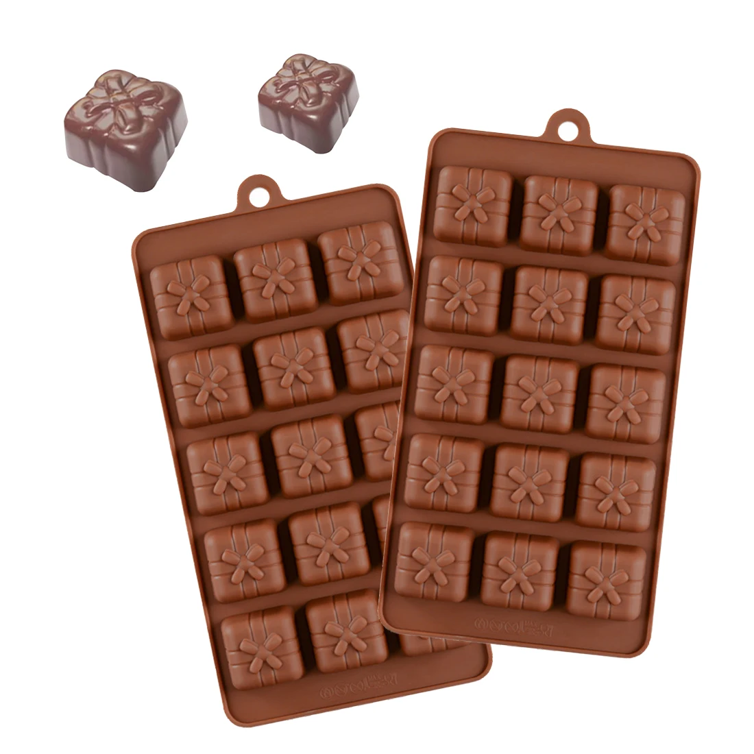 15 Holes Gift Box Shape Silicone Molds Fondant Craft Cake Candy Pastry