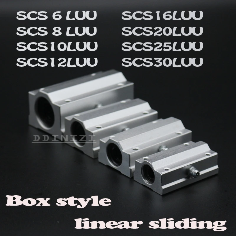 

10pcs/lot Free shipping SC10UU SCS10UU SCS8UU SCS6UU SCS12UU SCS8LUU10mm Linear Ball Bearing Block CNC Router 3D printer parts