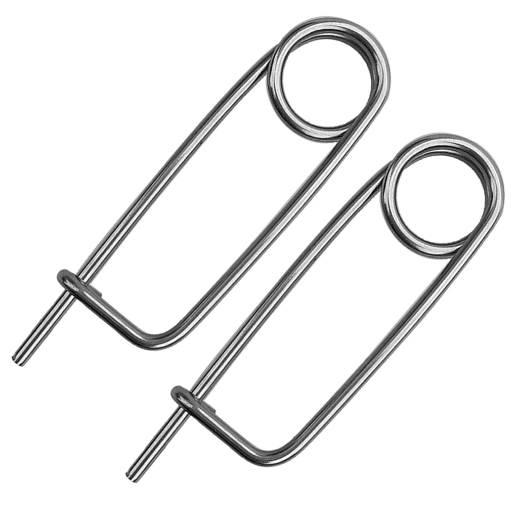 2pcs/Pack Stainless Steel Safety Pin Clip Heavy Hooks for Scuba Diving Kayak Boating Fishing Drifting Accessories