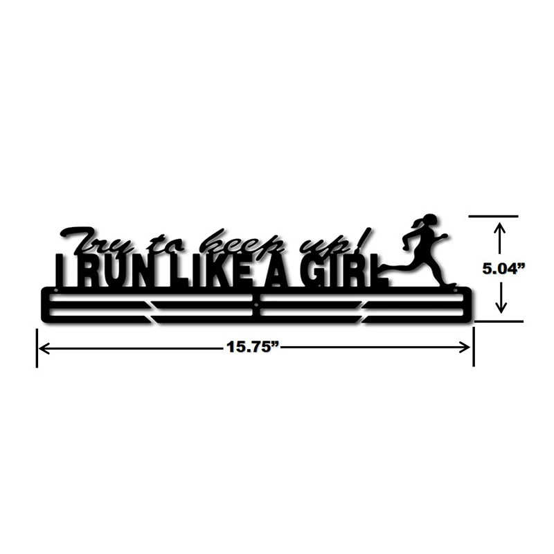 Медаль вешалки для бега медаль для гонок Дисплей Вешалка бегать как девушка медаль держатель для девочки