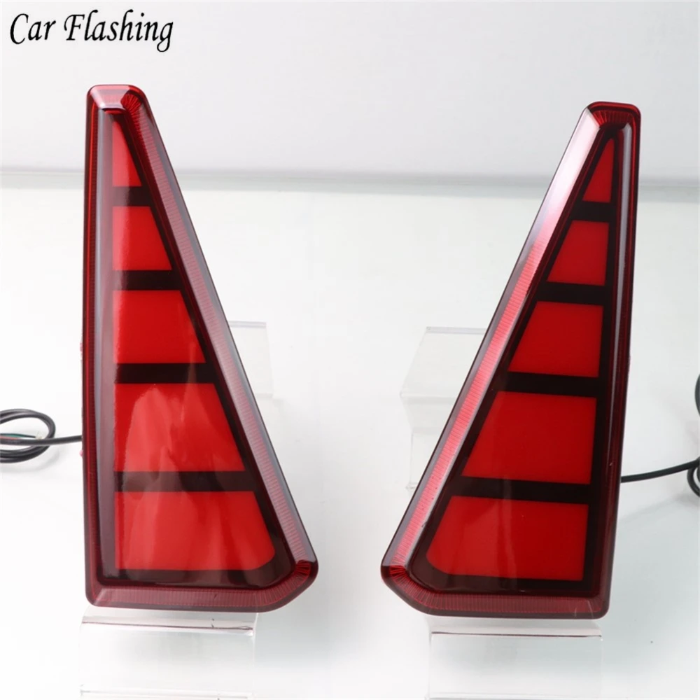 

Car Flashing 1Set Multi-functions Car LED Rear Fog Lamp Brake Light Rear Bumper Decoration Lamp For Toyota NOAH VOXY 80 Series