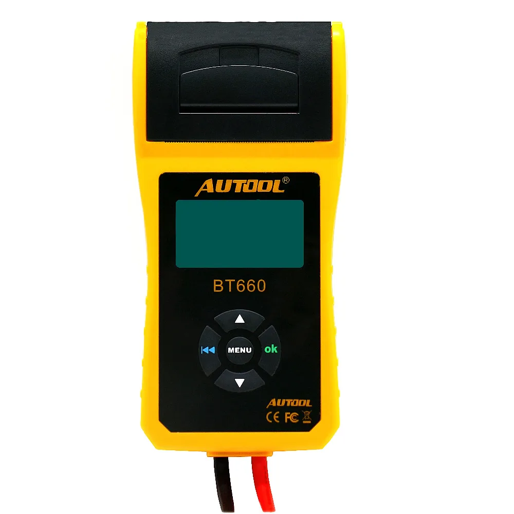AUTOOL BT660 12V автомобильный тестер нагрузки батареи с принтером BT660/многоязычный