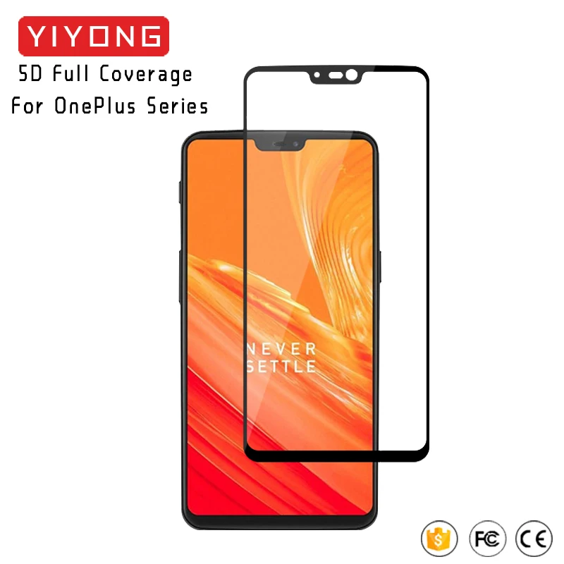 

YIYONG 5D Full Cover Oneplus 3T 5T 6T 7T Tempered Glass One plus 5 5T 6T Screen Protector For Oneplus 7 6 5 3 T One Plus Glass