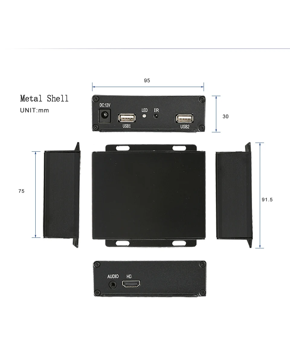 MPC1920-3 датчик человеческого тела full hd NAND FLASH 8G цифровая вывеска коробка usb медиаплеер