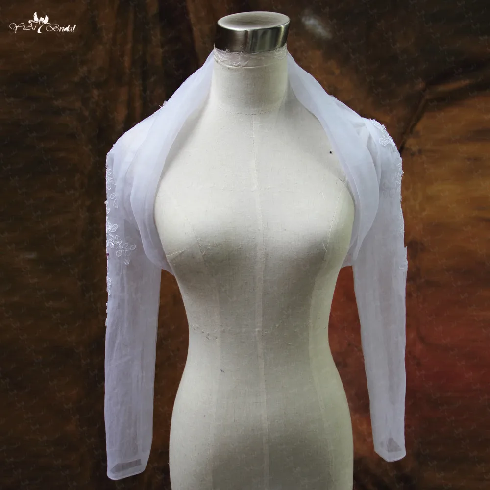 

RSJ120 Long Sleeves Tulle Wedding Jacket