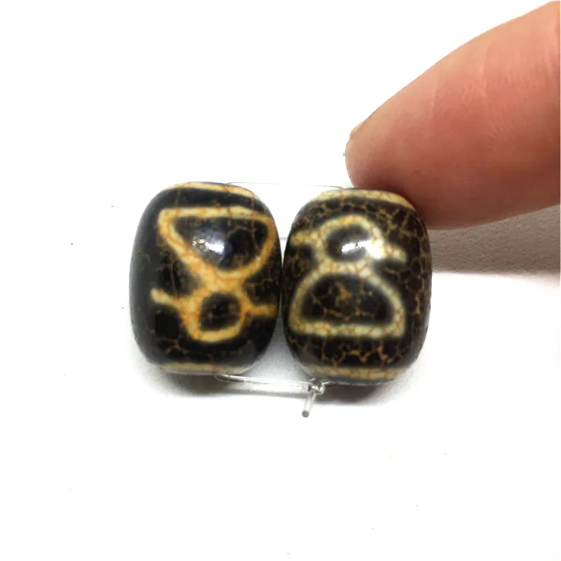 

2pcs/lots Natural Agate Stone Tibetan Dzi Beads Big Men Patterns for diy Jewelry Bracelet necklace Oval Free Shipping