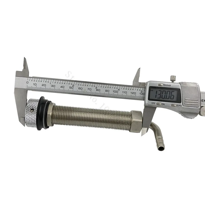 Beer Tap Faucet Shank With Nipple, Chrome Plate Brass Shank G58 for Adjustable Tap Draft Beer Dispenser Home brewing Assembly (4)