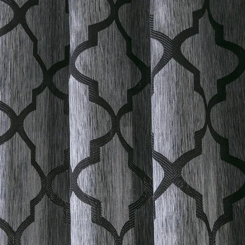 LOZUJOJU простая клетка, жаккард шторы для двери для спальни стержень Карманный обработки полу тени капли нить ткань современный дизайн - Цвет: Black