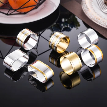 

Metal alloy napkin rings gold and silver color for table decoration table napkin rings wholesale metal shiny colour