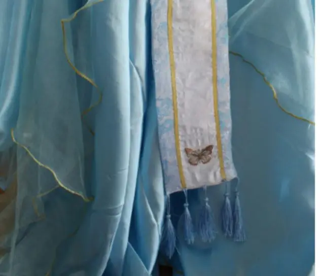 Юнь Чэнь Диан Хуа 3 вида конструкций синий шифон женский косплей костюм ханьфу кос Баи Цянь Цзюнь фу Цзян чэнью костюм сказочной принцессы