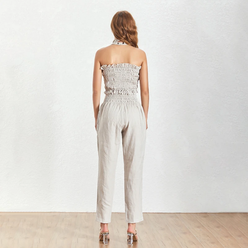TWOTWINSTYLE-Summer-Solid-Women-Two-Piece-Set-Sleeveless-Off-Shoulder-T-Shirt-Long-Pant-Casual-Sets (2)
