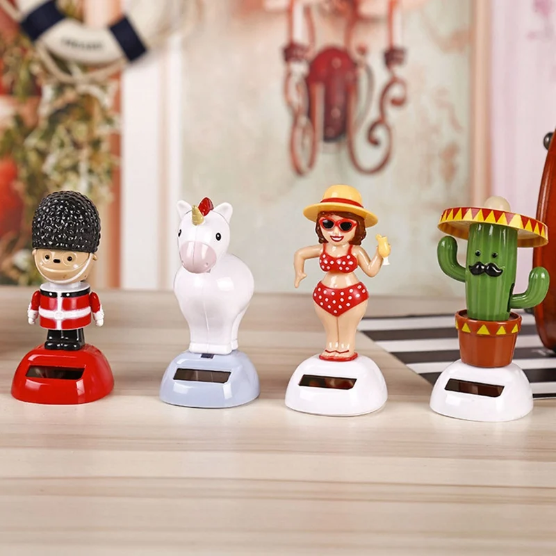 

Car Ornament Solar Powered Dancing Shaking Head Cartoon Cactus Doll Automobile Auto Dashboard Decoration Cute