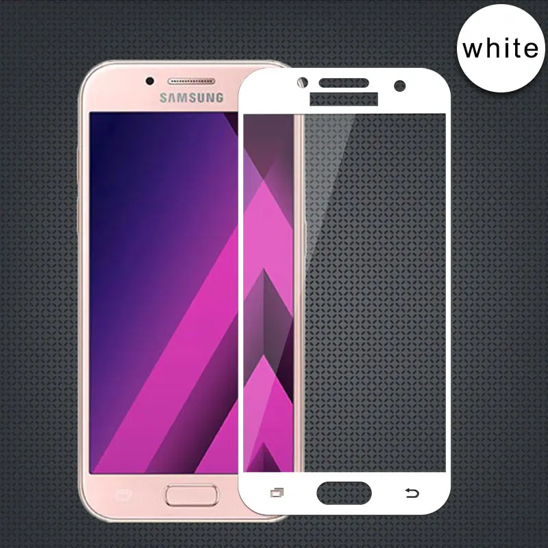 

For Samsung Galaxy A3 2017 Tempered Glass Color Full Cover Screen Protector For Samsung A3 2017 A320 SM-A320F Protective Films