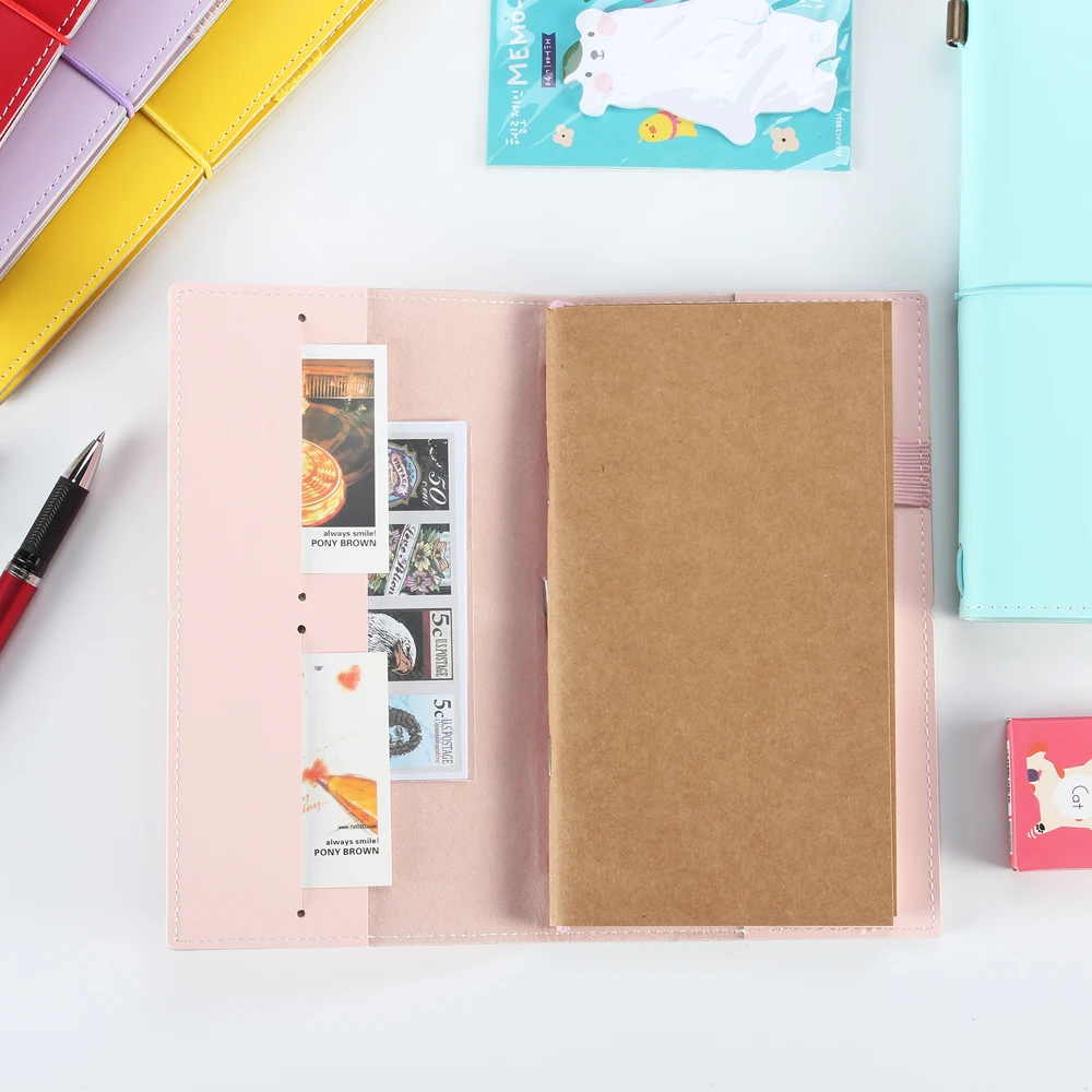 Macaron new renewable leather travel notebook,fine portable traveler journal diary planner notebooks stationery Macaron new renewable leather travel notebook,fine portable traveler journal diary planner notebooks stationery