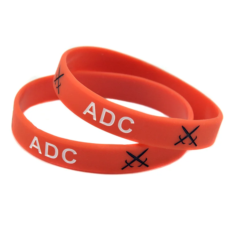 OBH 50 шт. силиконовый браслет для киберспорта с надписью MID TOP ADC поддержка