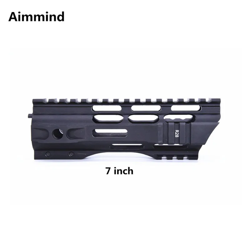 7 дюймов mlok MLOK трубчатое цевье супер тонкий ar 15 M4 M16 Handguard Quad Rail