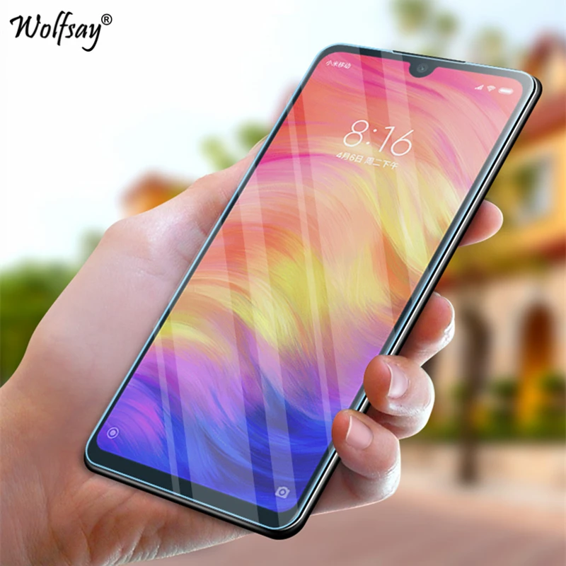 2 шт. полностью клеевое стекло для Xiaomi Redmi Note 7 защита экрана закаленное пленка