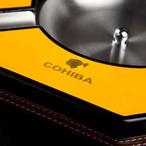 Cohiba модный портсигар держатель пепельница с резцом Крашеные деревянные металлический съемный чаша как подарочная коробка