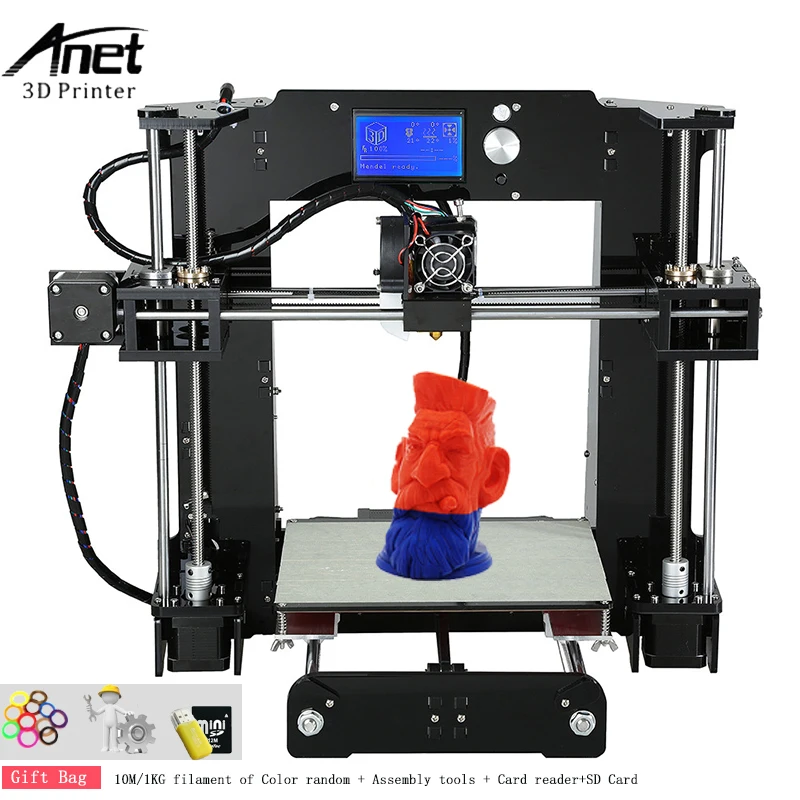 

Anet A6 Cheap 3D Printers DIY Precision Newest Upgrade Optional 1kg Filament Printer Size 220*220*250MM 3D Printer Machine