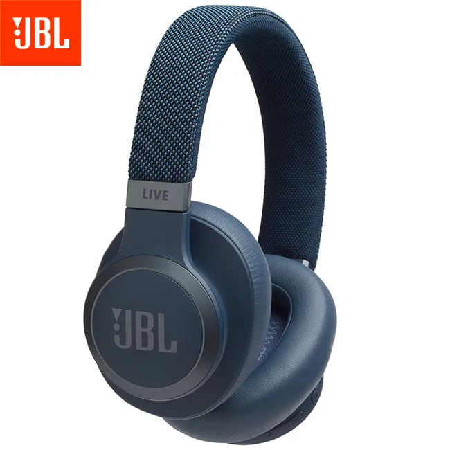 JBL LIVE 650BTNC ANC беспроводные Bluetooth наушники с активным шумоподавлением смарт-Голосовая стерео музыка динамическая игровая гарнитура с микрофоном - Цвет: Blue