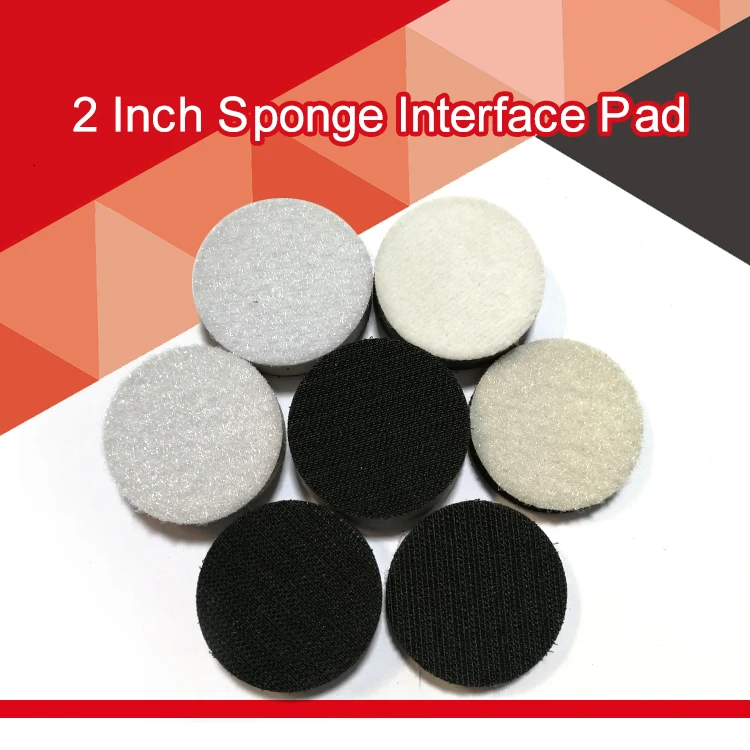 2 Inch 50MM Sponge Interface Pad Buffering Pad for Sander Backing Pad Polishing Grinding Power Tool Accessories - Hook and Loop