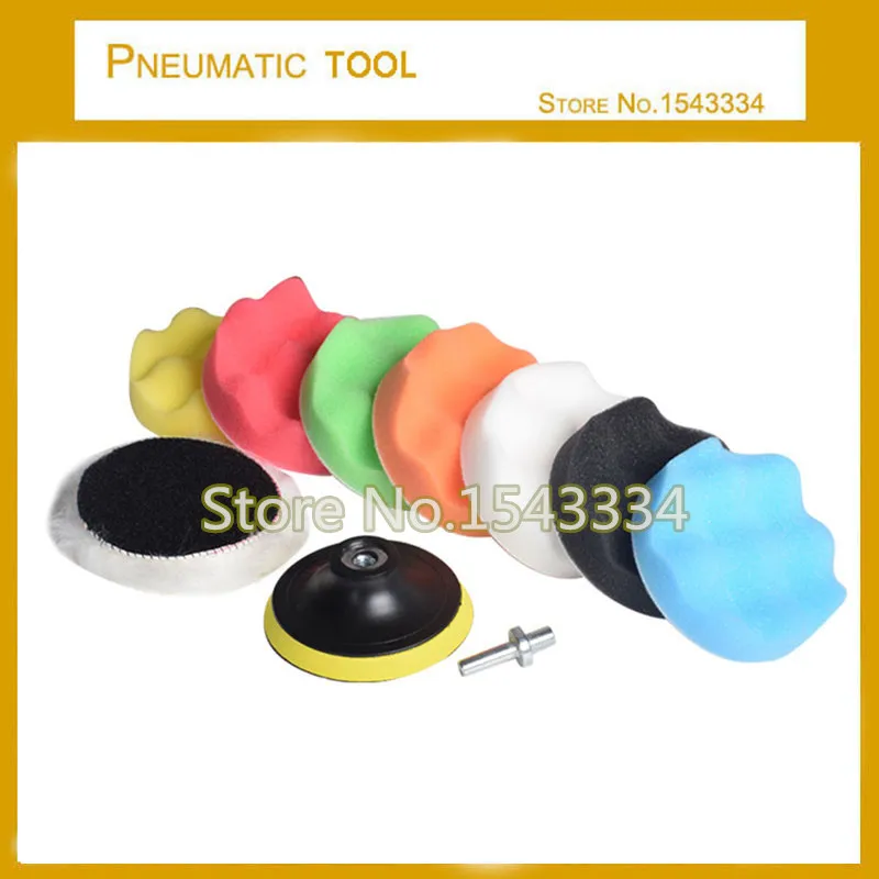 Free Shipping 6" 150mm car wash Car Polishing Pad set Wet Foam Buffing
