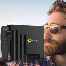 4 Pcs / Set Of Men's Beard Growth Set Facial Hair Growth Enhancer Thickening Essence And Beard Comb Beard Care Best Gift For Men