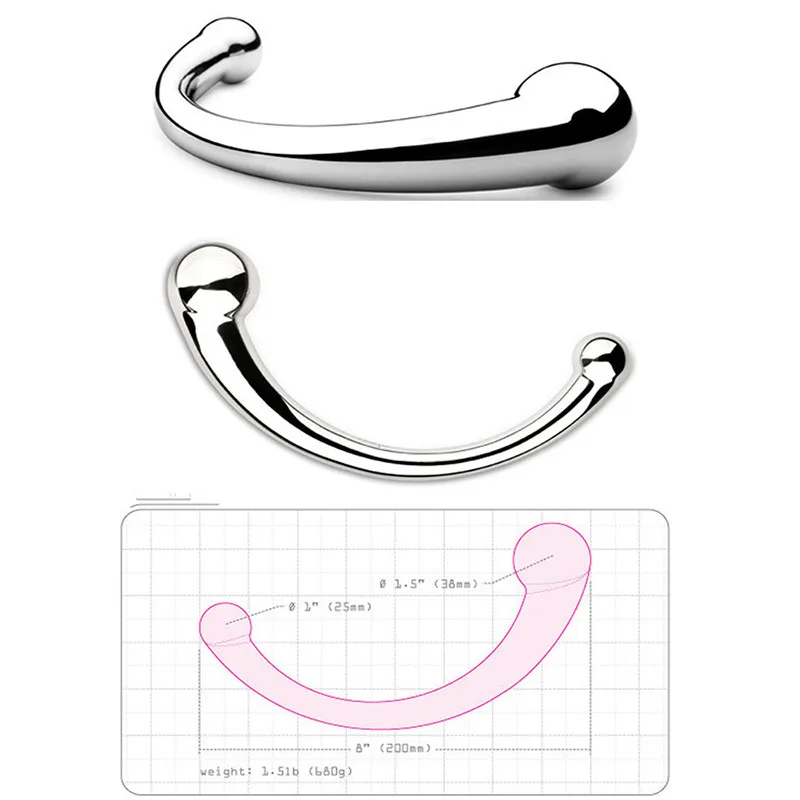 Stainless Steel G Spot Anal Plug Metal Anal Dildo Butt Plug Prostate Massager Clitoris Stimulator Sex Toys for Woman Men Gay16