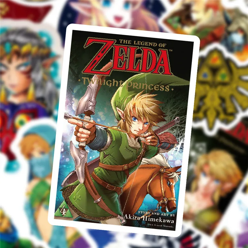 50 шт. Legend of Zelda, аниме, значок, животные, милые надписи, гитара, холодильник, наклейки на велосипед, подарки для детей, для ноутбука, чемодана