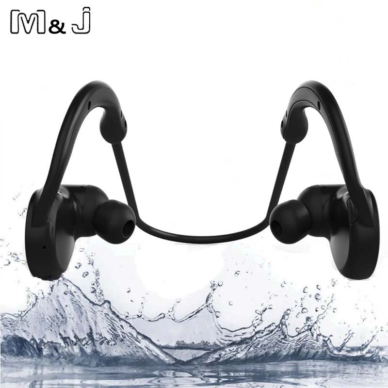M&J IPX7 Waterproof Wireless Bluetooth Headset Stereo
