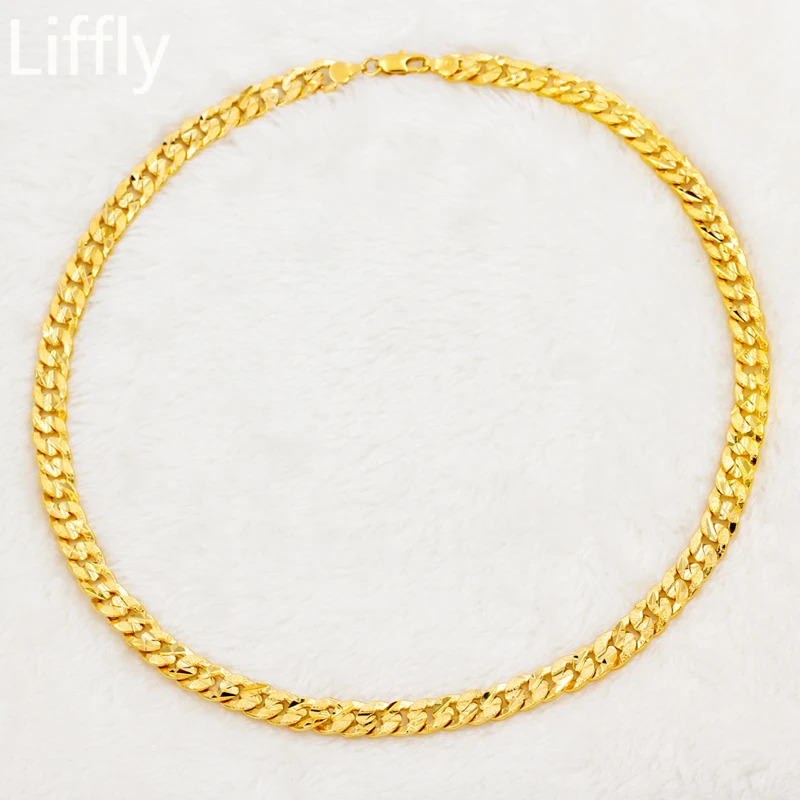 2018 Simple Fashion Hot New Design 24K Necklace European Men and Women Anniversary Fine Gift Jewelry Accessory Fine Jewelry