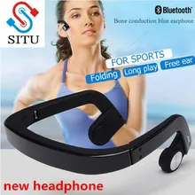 Гарнитура с костной проводимостью беспроводной Bluetooth Спорт на открытом воздухе бас наушники для с микрофоном высокого качества роскошные наушники для мобильного телефона