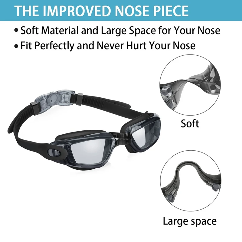 Очки для плавания, непротекающий Анти-туман УФ-защита для плавания ming очки для мужчин и женщин для взрослых детей(более 6 лет