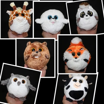 

Baby Toy Sphere Cartoon Big Eye Fox Raccoon Owl Dairy Cow Dolphin Beaver Deer Plush Animals Toys