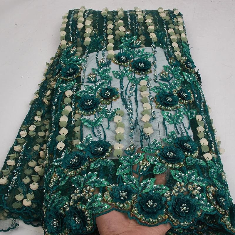 

Luxury Lace Fabric High Quality African Bridal Beads Lace Fabric Embroidery Wine 3d French Lace Fabric For African Lace PGC2525B