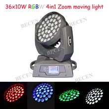Free Shipping Touch Screen 36x10W RGBW 4in1 LED Moving Head Light dmx Wash Moving Head Light