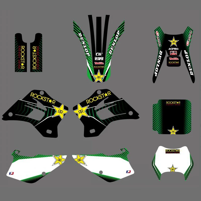 Мотоцикл команда графика фон Наклейка Набор для Kawasaki KDX200 KDX220 KDX 200 220 1995 1996 1997 1998 1999