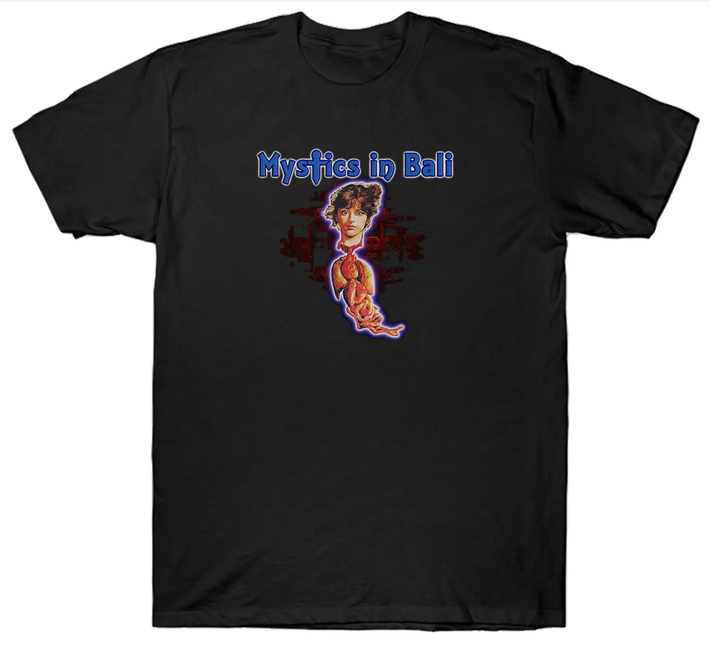 MYSTICS IN BALI T SHIRT 1980'S HORROR FILM MOVIE RETRO VINTAGE BIRTHDAY TOP Cartoon t shirt men Unisex New Fashion tshirt | Мужская