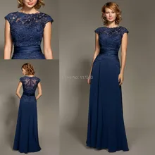 Mark Lesley Dark Navy Blue Bridesmaid Dress Lace Chiffon Cheap Long Formal Brides maid Dress Women Gown Free Shipping BD208