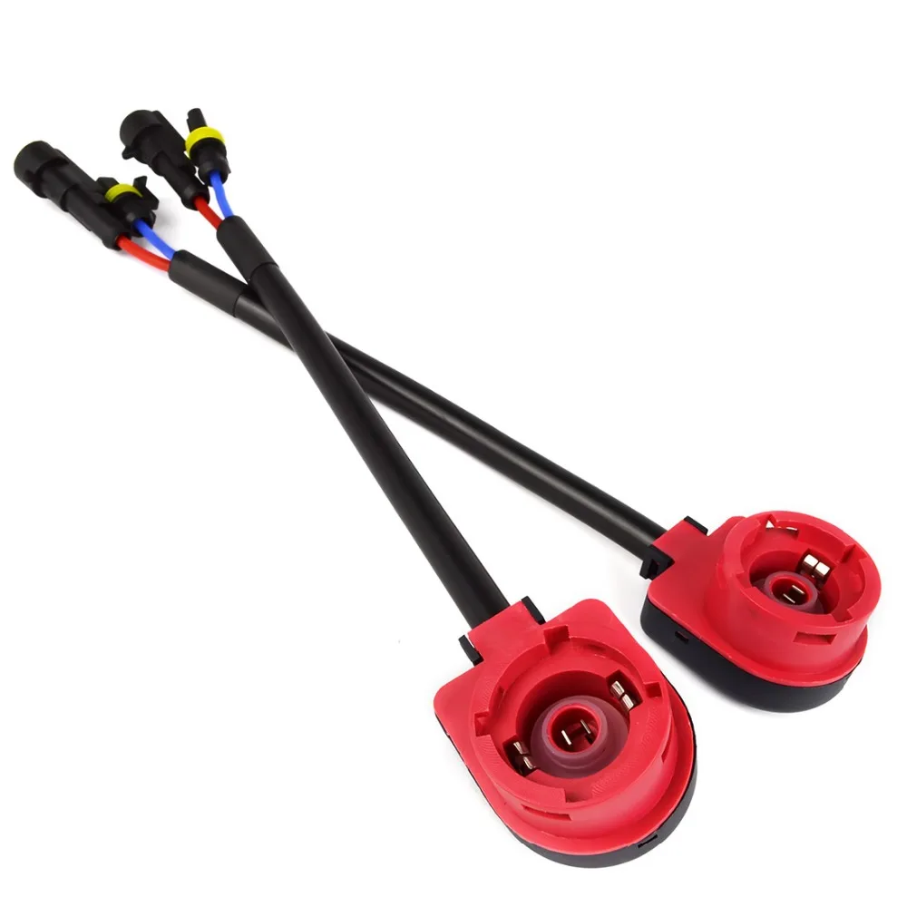 

Safego 2PCS D2 D2S adapter D2R D2C HID Wiring Harness AMP adapter Converter Wire D2S Plug Cable Connectors D2S socket base