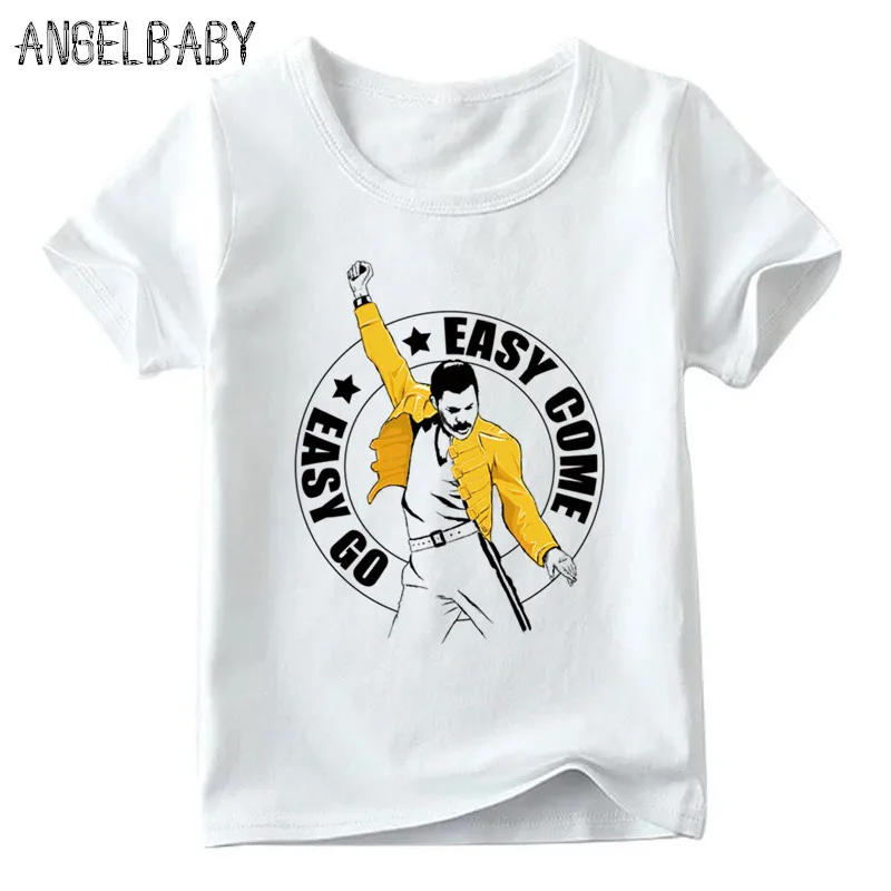 Boys and Girls FREDDIE MERCURY Queen Design T shirt Kids Children